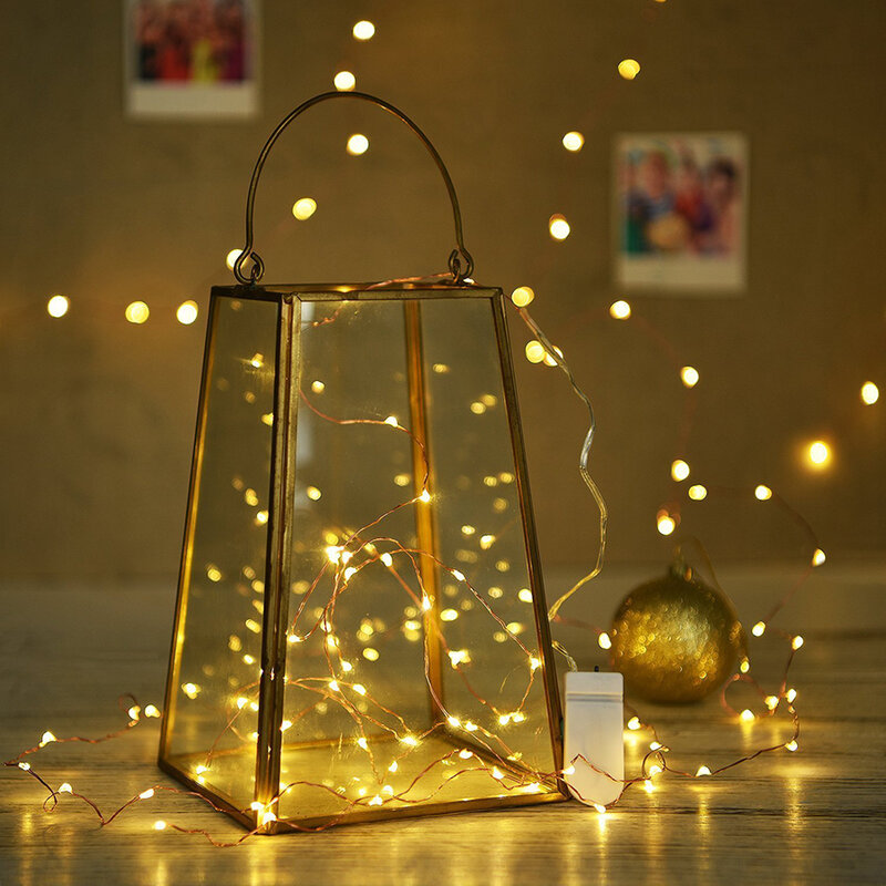 10/20/30/50LED a batteria LED filo di rame fata luci stringa luce ghirlanda fai da te per la festa nuziale decorazioni natalizie