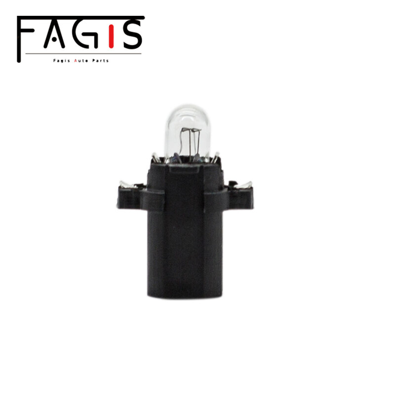 Fagis 10 Pcs B8.3D B8.3 12V 1.2W 24V 1.2W 할로겐 전구 자동차 패널 게이지 속도 대시 램프 자동 대시 보드 계기판 조명