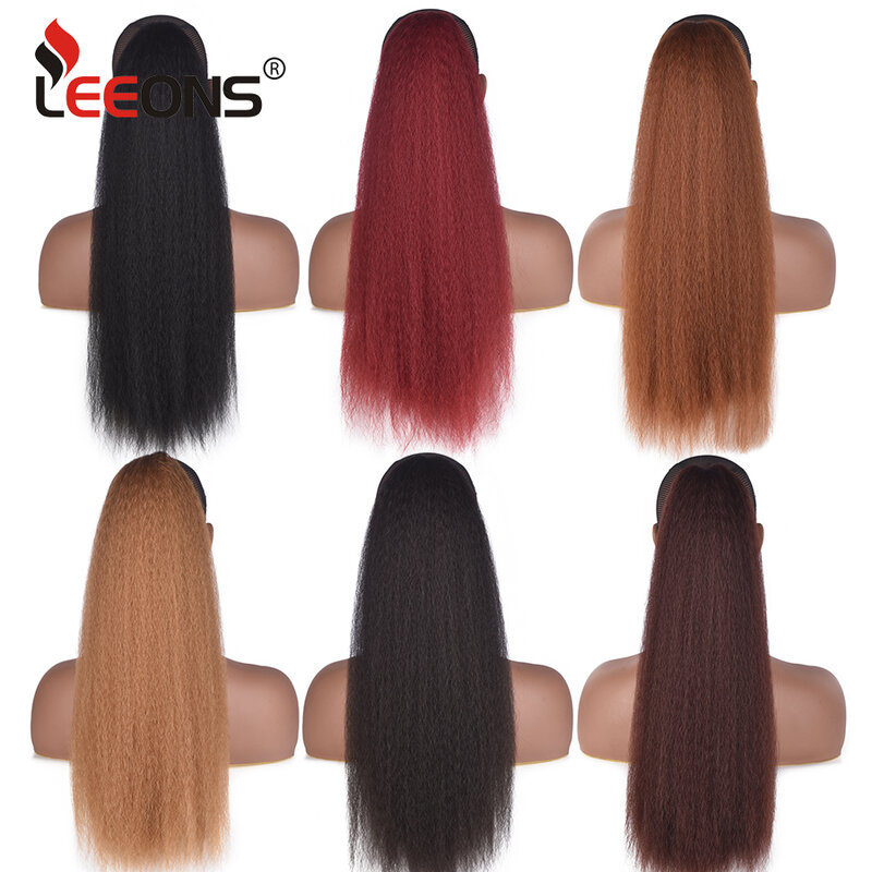 Synthetic Long Afro Kinky Curly Ponytail Synthetic Hair Pieces Natural Drawstring Ponytail Hair Extensions False Hair Pieces
