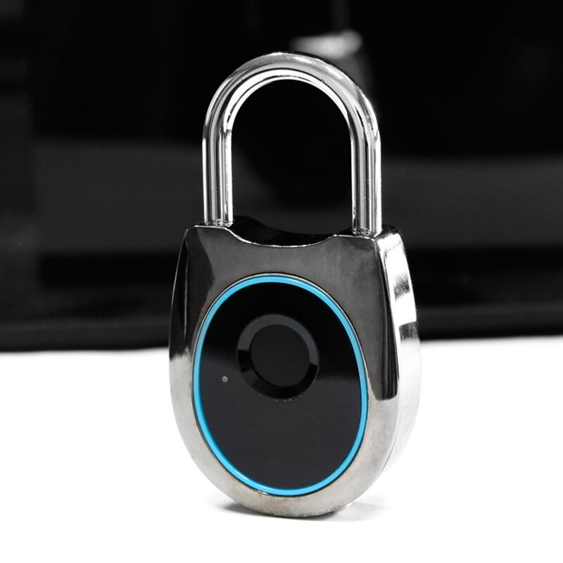 AMS-USB inteligente bloqueio de impressão digital keyless recarregável ip66 impermeável anti-roubo cadeado para o armário, porta, bagagem, backpa