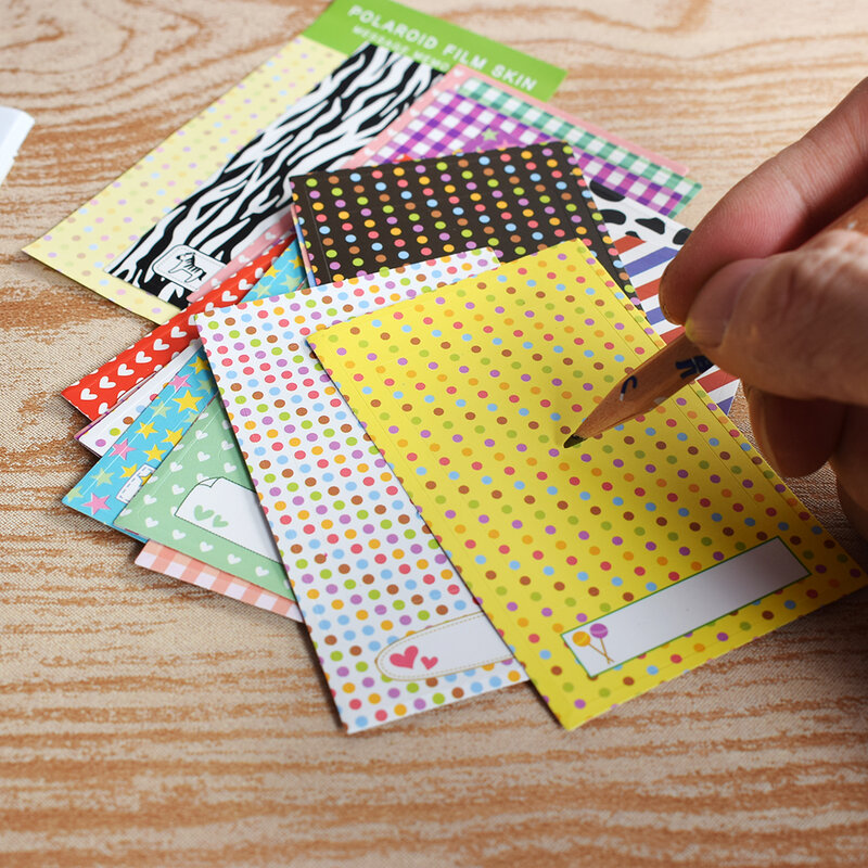 Papel de cinta adhesiva Washi Film para manualidades, pegatinas fotográficas Polaroid multicolor Q8Q74, paquete de 1-20 hojas, Embalaje seguro, 20 Uds.