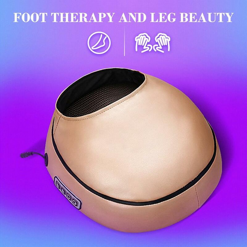 Elektryczny masażer do stóp urządzenie do masażu rolkowego moda skórzany masażer do tylnej stopy podczerwień z ogrzewaniem