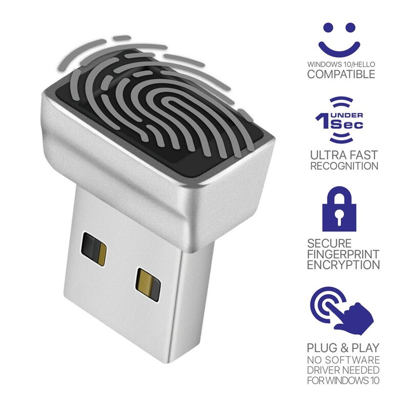 USB-сканер отпечатков пальцев для Windows 10, биометрический сканер для ноутбуков и ПК