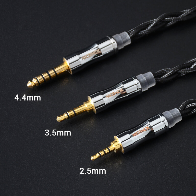 NiceHCK kabel C4-1 6N UPOCC tembaga berlapis perak 3.5/2.5/4.4mm MMCX/2Pin/QDC untuk KXXS Kanas LZ A7 TANCHJIM NX7MK3/EBX21