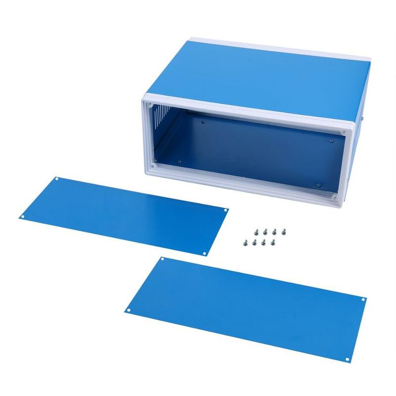 Kotak proyek logam biru casing AU-1/2/3/4/5/7/12 catu daya rumah besi panel plastik ABS penutup kotak sambungan listrik Ind