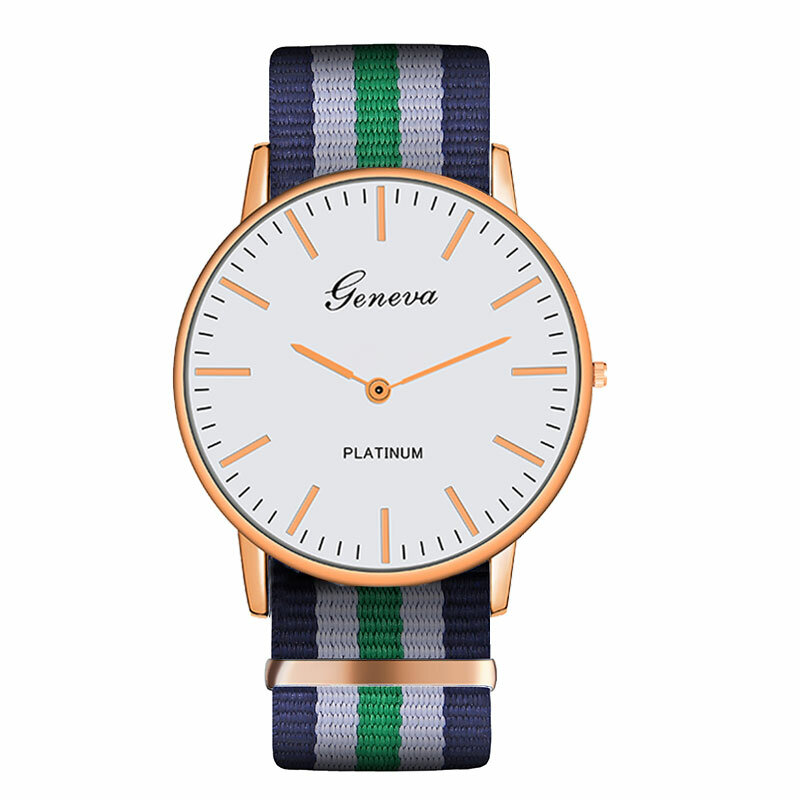 Moda casual relógio de quartzo com multicolorido pano de náilon relógio de pulso simples designer feminino masculino relógios relógio orologio