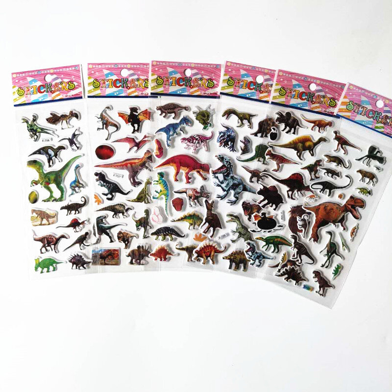 Pegatina 3D de dibujos animados de gato maría, Animal, mariposa, perro, burbuja, Adesivos, recompensa, regalo de navidad, 6 unidades