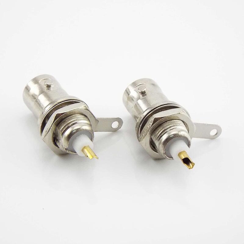 BNC Female Socket Solder Connector Chassis Panel Mount Coaxial Cable For Welding Machine Parts Monitor Accessories