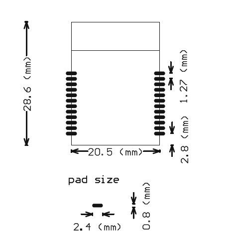 Module zigbee CC2530 2.4g sans fil avec antenne PCB