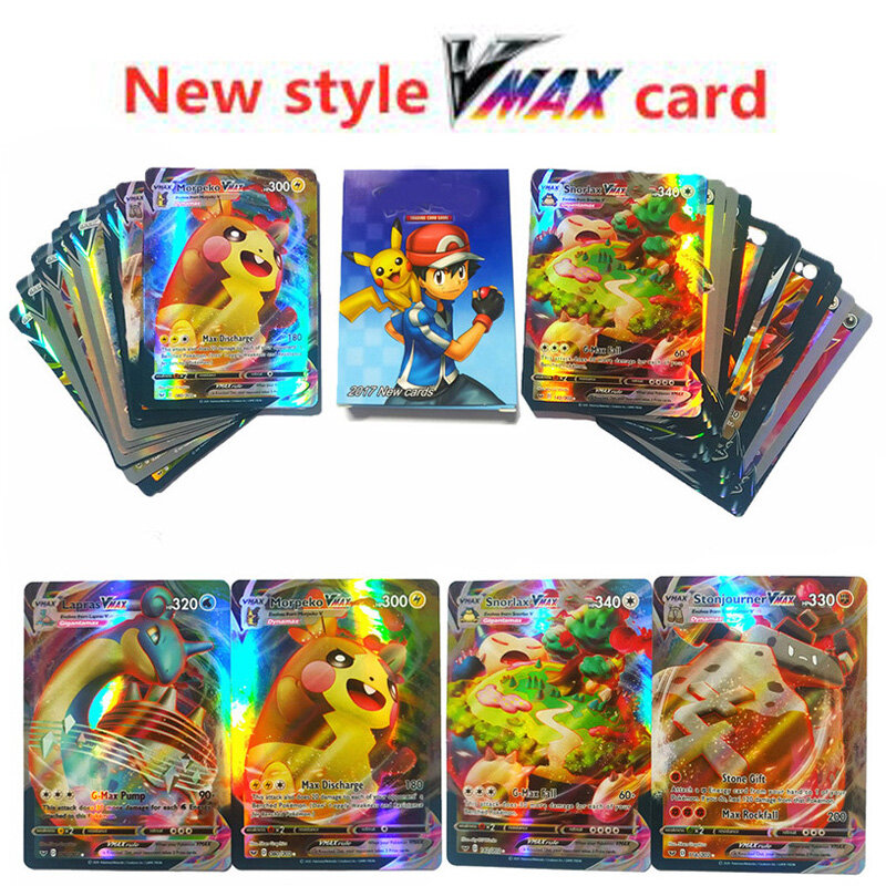 Pokemon Cards Vmax GX EX Mega Game Battle Carte Tag Team Anime Trading Cards Album Book Kids Toys