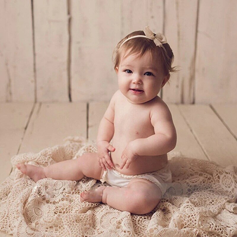 Newborn Hollow Lace Blanket Infants Photo Shooting Posing Basket Filler Backdrop Cloth Baby Toddler Photography Props