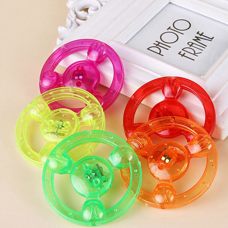 Flashing Yoyo Toy Outdoor Plastic Colorful LED Light Pulling Wire Flying Saucer Kids Classic yo-yo Ball Toy