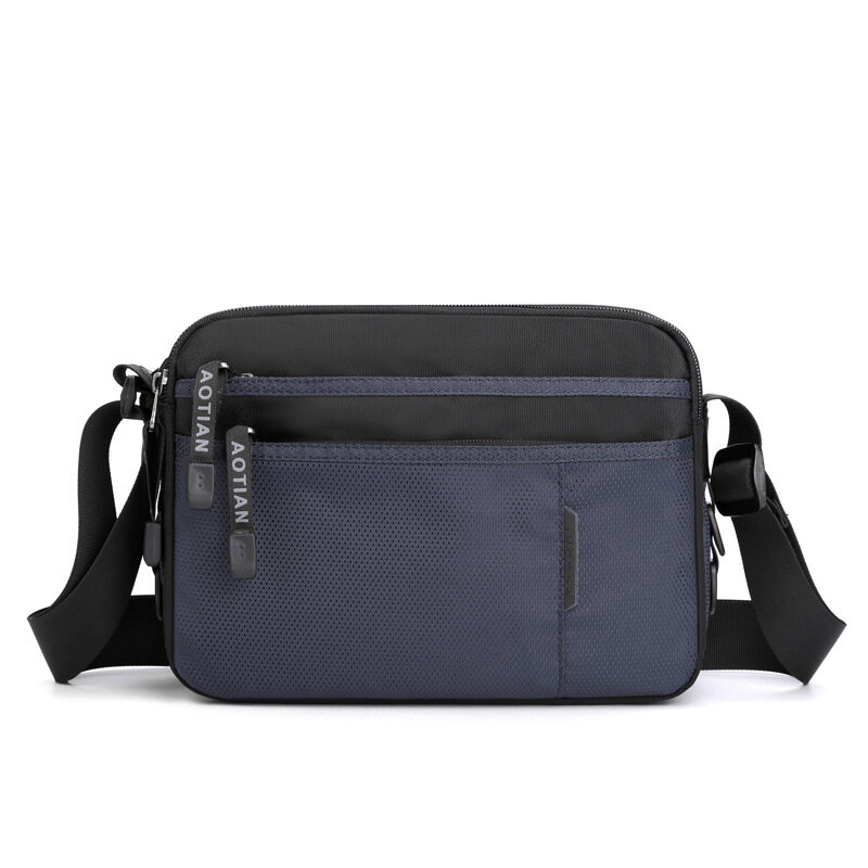 Z wieloma kieszeniami 2023 torby na ramię w stylu Oxford męskie Super lekkie zamki błyskawiczne styl minimalistyczny torby Crossbody wielofunkcyjne