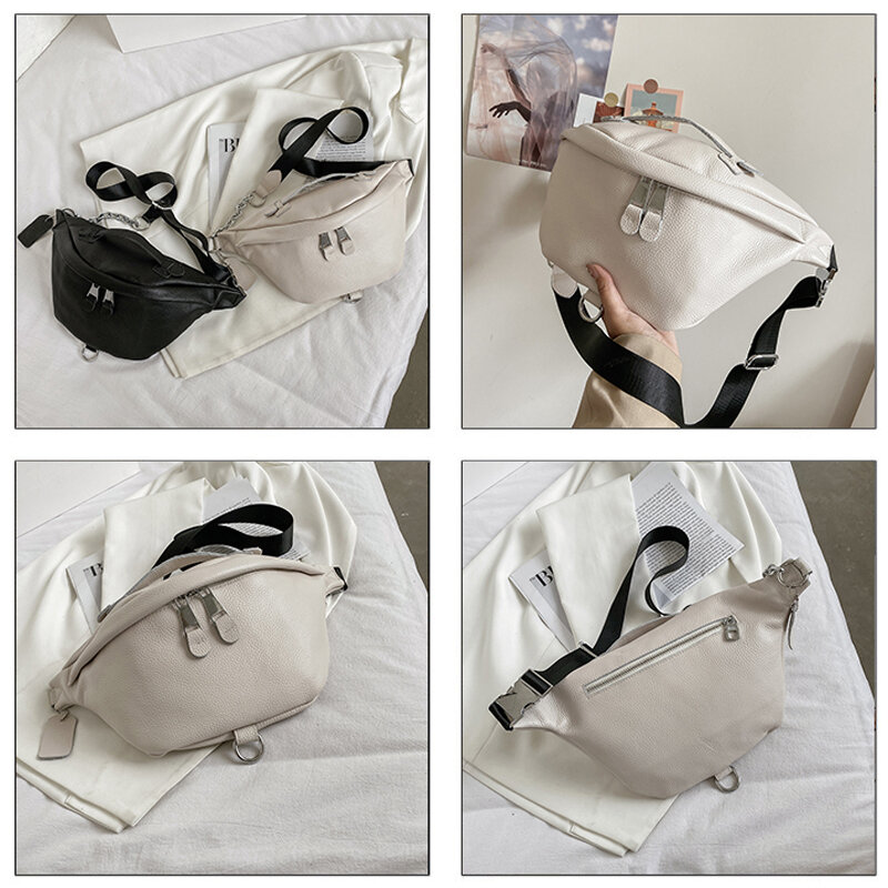 Genuine Leather Crossbody Bags Designer Women's Chest Bag Women High Capacity Shoulder Bags For Women 2021 New Belt Bag