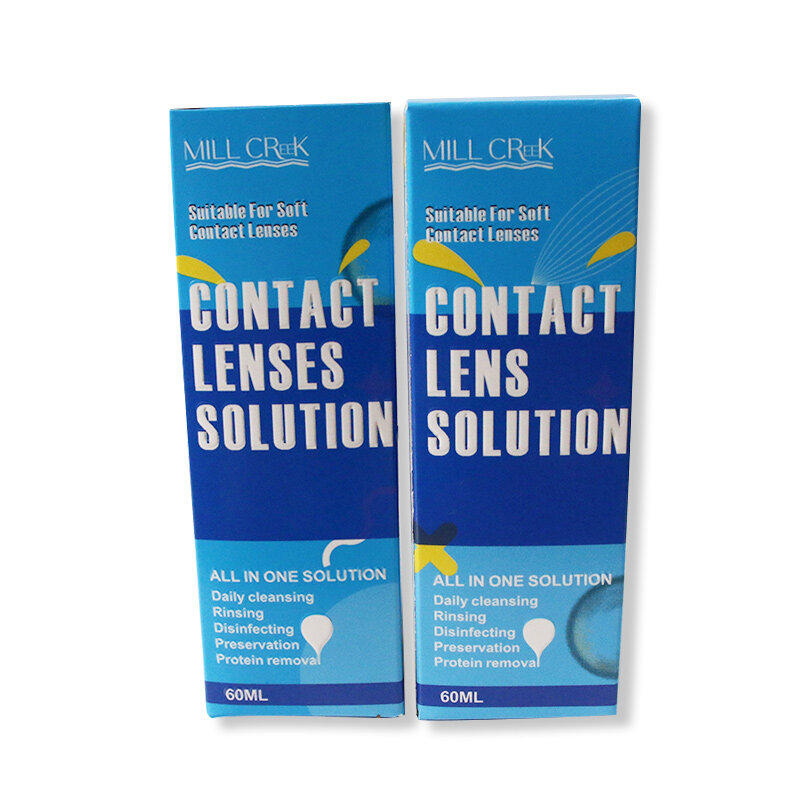Mill Creek 60ML Contact Lens Solution Nursing for Eyes Contact Lenses Water Liquid Pupil Cleaning Health Care Portable Eye Drop
