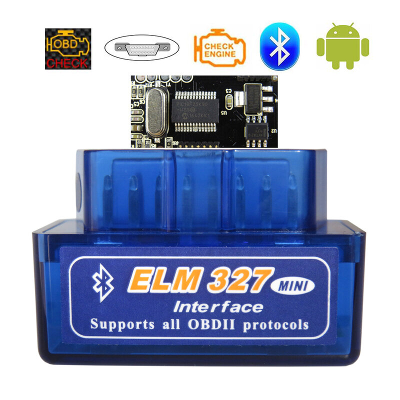 OBD2 Máy Quét ELM327 Bluetooth V1.5 OBDII Xe Chẩn Đoán-Máy Scan ELM 327 Bluetooth OBD 2 Cho Android Mã Chẩn Đoán dụng Cụ
