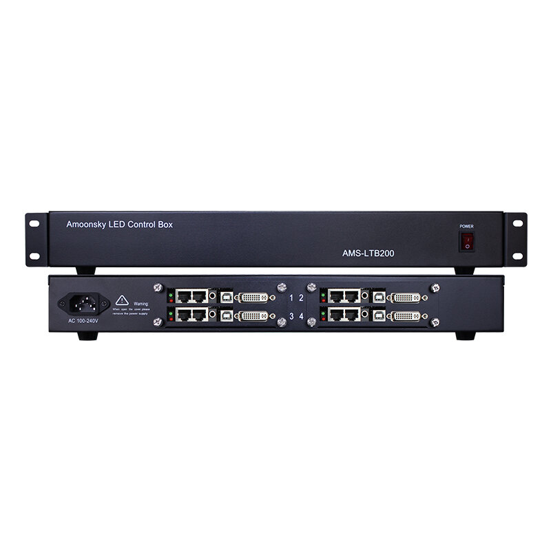 AMS-LTB200 led 4個と差出人ボックスlinsn ts802d 802d novastar msd300 colorlight s2送信カードledスクリーンパネルモジュール