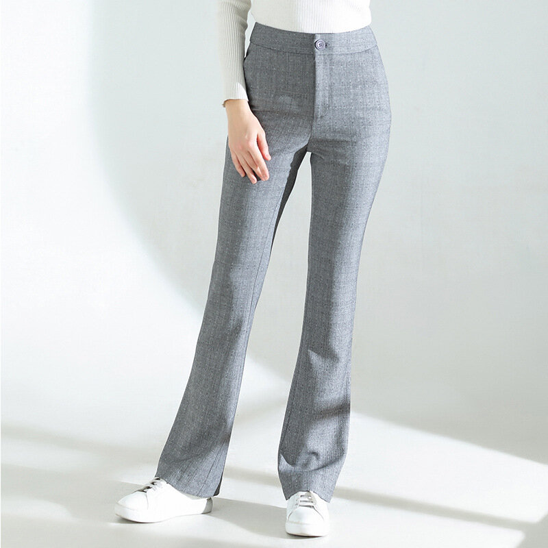 Pantalones informales de lino y algodón para mujer, Pantalón liso para primavera y verano, novedad de 2020