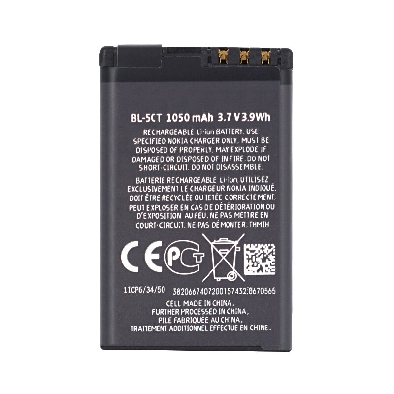 OHD Genuine Battery BL5CT 5CT BL-5CT Manufacturer gb/t 18287-2013 Battery for Nokia 6303i 6303C 6750 C5 C5-00 C5-02 C5-00i