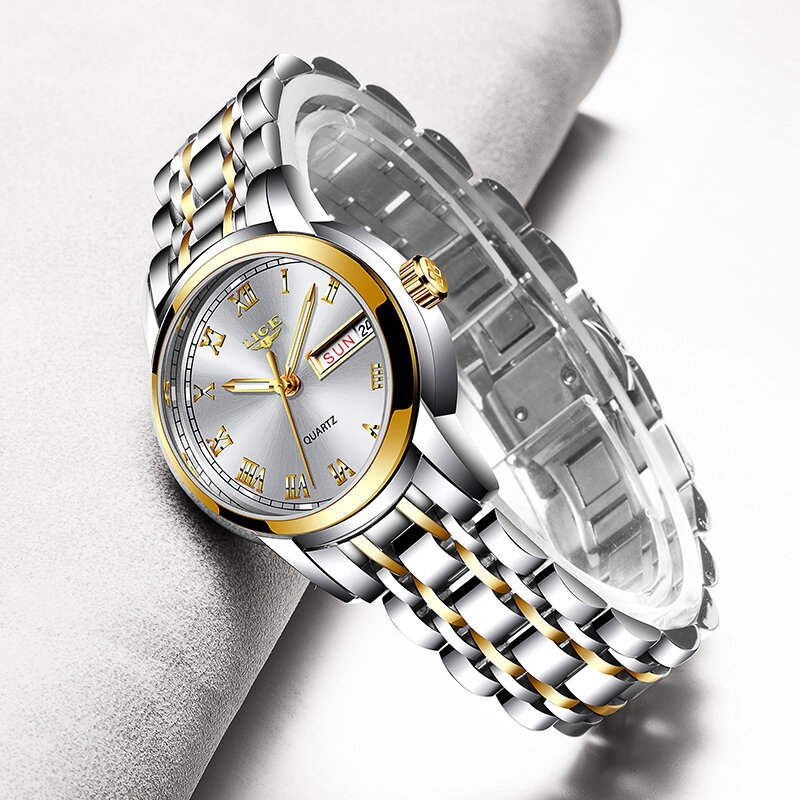 LIGE 2020 New Gold Watch Women Watches Ladies Creative Steel bracciale da donna orologi orologio impermeabile femminile Relogio Feminino