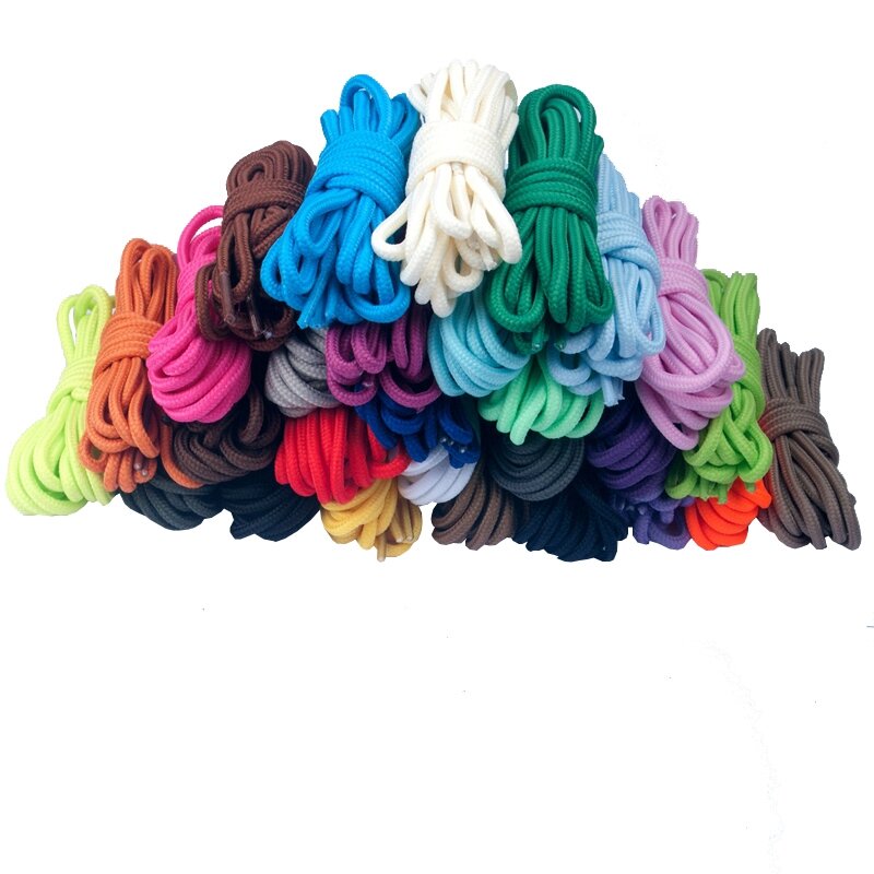 Cordones redondos de 100cm-160cm de largo, cuerdas para zapatos, cordones para botas y zapatillas