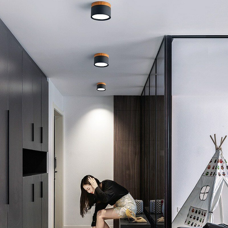 Luz descendente LED montada en superficie, 7W, 15W, para dormitorio interior, sala de estar, pasillo, 110V, 230V, 240V