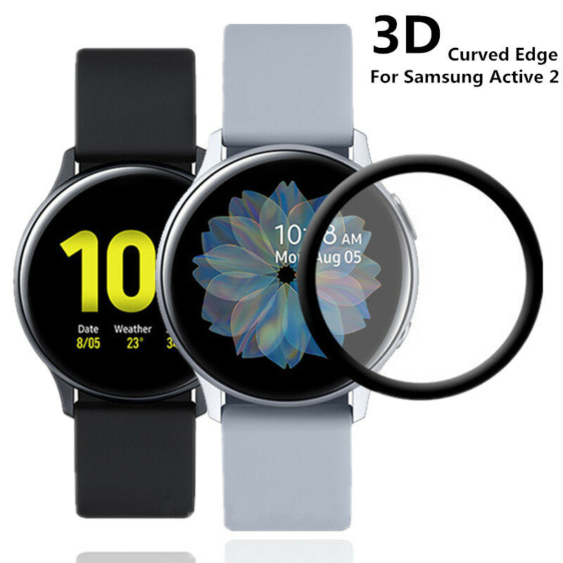 20D полное покрытие экрана Защитная пленка для Samsung Galaxy Watch Active 2 40 мм 44 мм Защитная Защита HD устойчивость к царапинам
