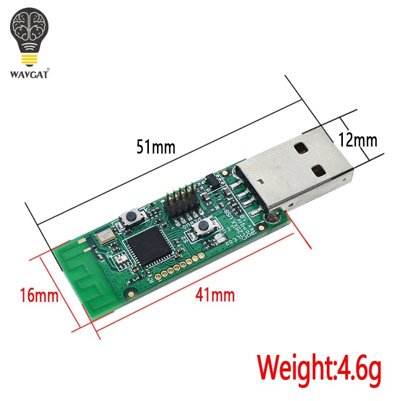 Không Dây Zigbee CC2531 CC2540 Đánh Hơi Trần Ban Gói Tin Giao Thức Phân Tích Module Giao Diện USB Dongle Chụp Gói Tin Module