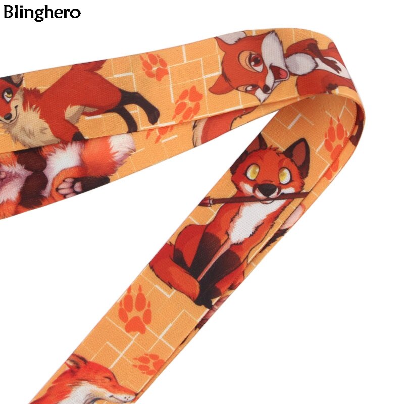 Blinghero – lanière de cou pour téléphone unisexe, Cool Mix, renard, léopard, girafe, porte-Badge USB, cadeaux élégants, BH0426