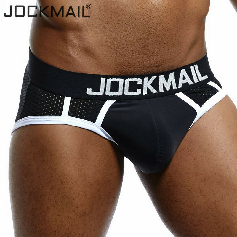 JOCKMAIL – Sous-vêtement Sexy multicolore pour hommes, culotte en maille, taille basse, pour Gay
