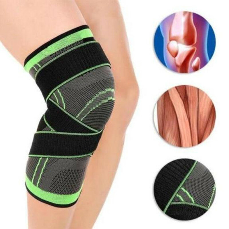 1pc joelho suporte de compressão joelheira de proteção profissional joelheira respirável bandagem joelho cinta basquete tênis ciclismo