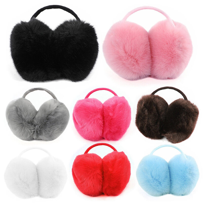 새로운 겨울 귀마개 따뜻한 플러시 따뜻한 귀 귀마개 소년 소녀 야외 귀마개 모조 토끼 머리 귀여운 귀마개, 인기 판매, 2020