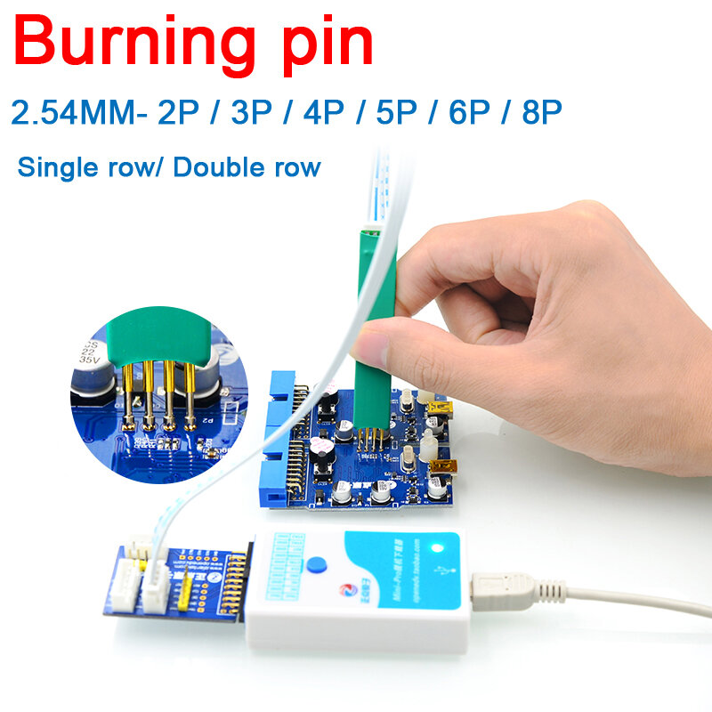 DYKB paso de mano de 2,54 MM, 2P / 3P / 4P / 5P / 6P/8P, PIN de prueba ardiente, Programa de descarga de depuración, ARM JTAG Burn pin 2pin -8pin