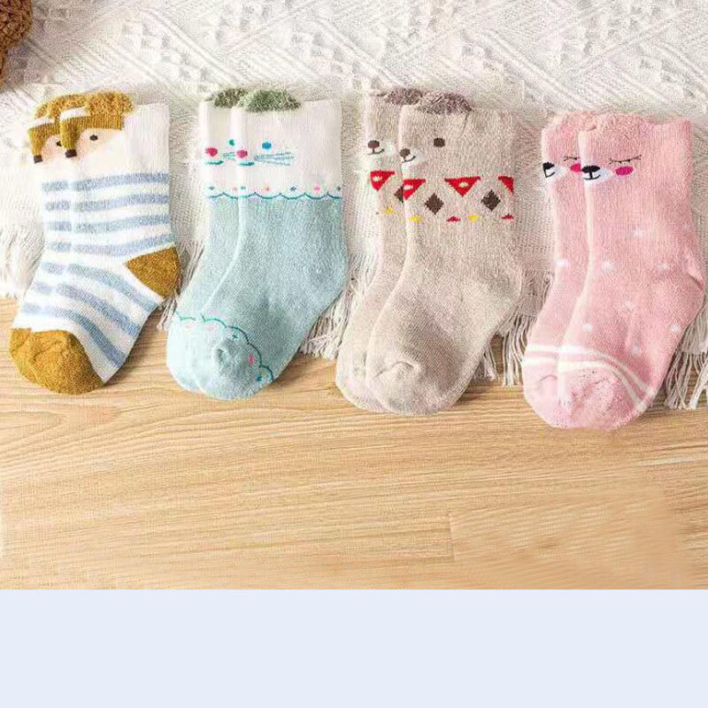 Calcetines para bebé recién nacido de 0 a 3 años, calcetín para pie, 4 pares por lote, 2020
