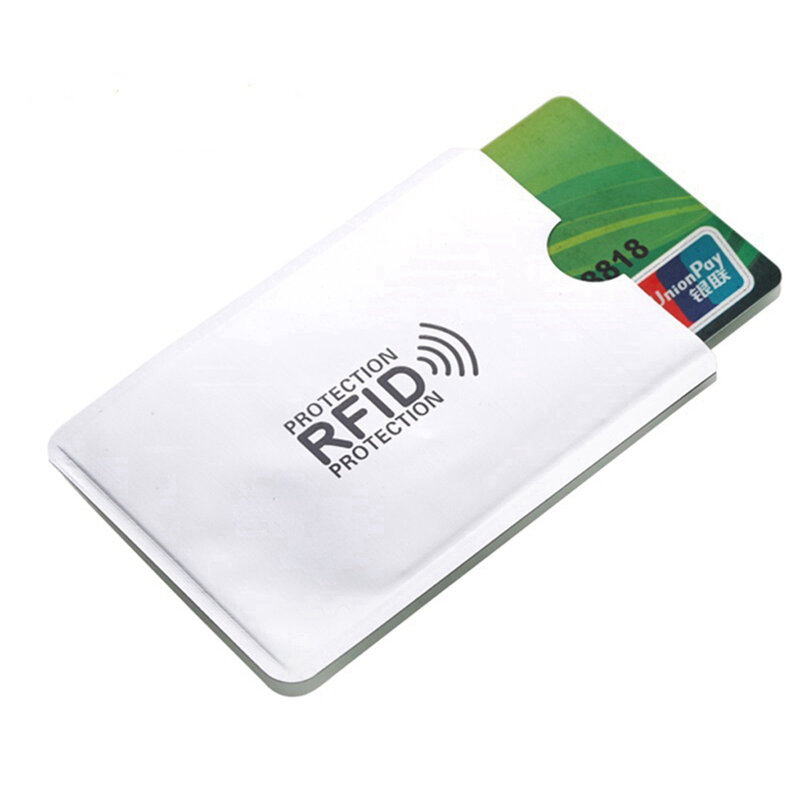 7Pcs Anti Rfid Brieftasche Blockieren Reader Sperren Bank Karte Halter Id Bank Karte Fall Schutz Metall Kredit NFC Halter aluminium
