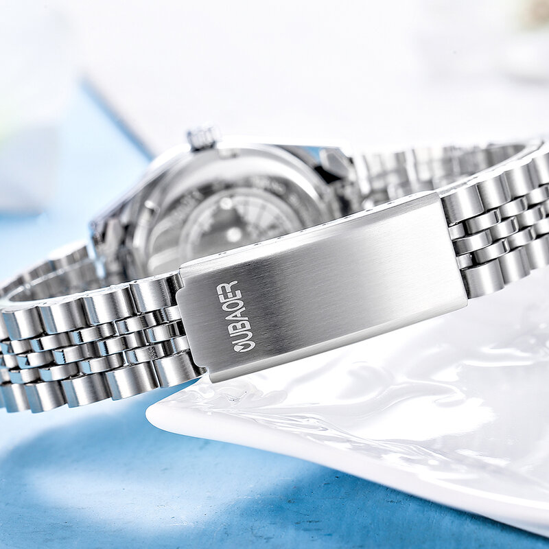 OUBAOER นาฬิกาผู้หญิงของขวัญสำหรับแฟนควอตซ์นาฬิกาเลดี้ควอตซ์นาฬิกาข้อมือนาฬิกากันน้ำ Relogio Feminino