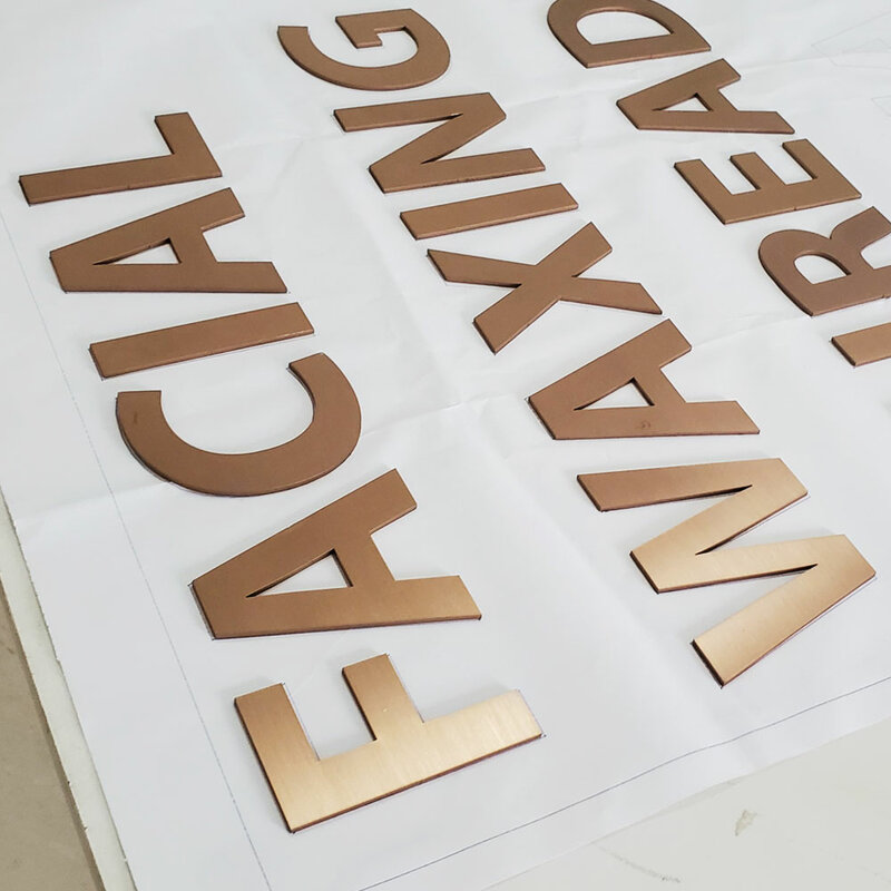 Metal laser cut golden stainless steel solid cut letter sign high quality durable sign letters for outdoor
