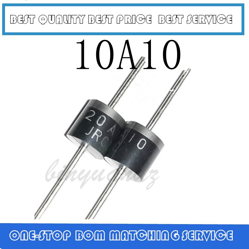 20 piezas ~ 50 Uds. 10A10 1000V 10A R-6 diodo rectificador Axial nuevo original