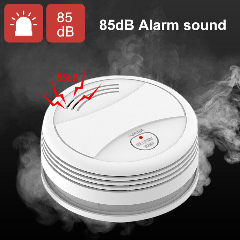 Tuya-Detector de humo WiFi, alarma contra incendios, Control por aplicación Smart Life, alarma de seguridad para el hogar, protección contra incendios, 4 unids/lote