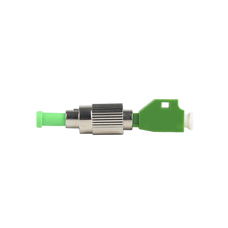 Adaptador de brida de conversión de fibra óptica FC/APC-LC/APC, modo único, FC macho-LC hembra
