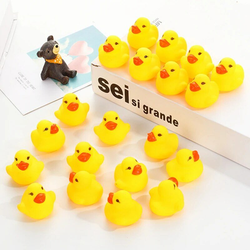 Baby Bath Ducks piscina giocattoli da bagno galleggiante suono cigolante anatre di gomma doccia giocattoli d'acqua per regali per bambini