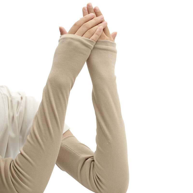 冬のユニセックスコットンアームスリーブ,両面,厚手,伸縮性のある,家庭での暖かい腕を維持