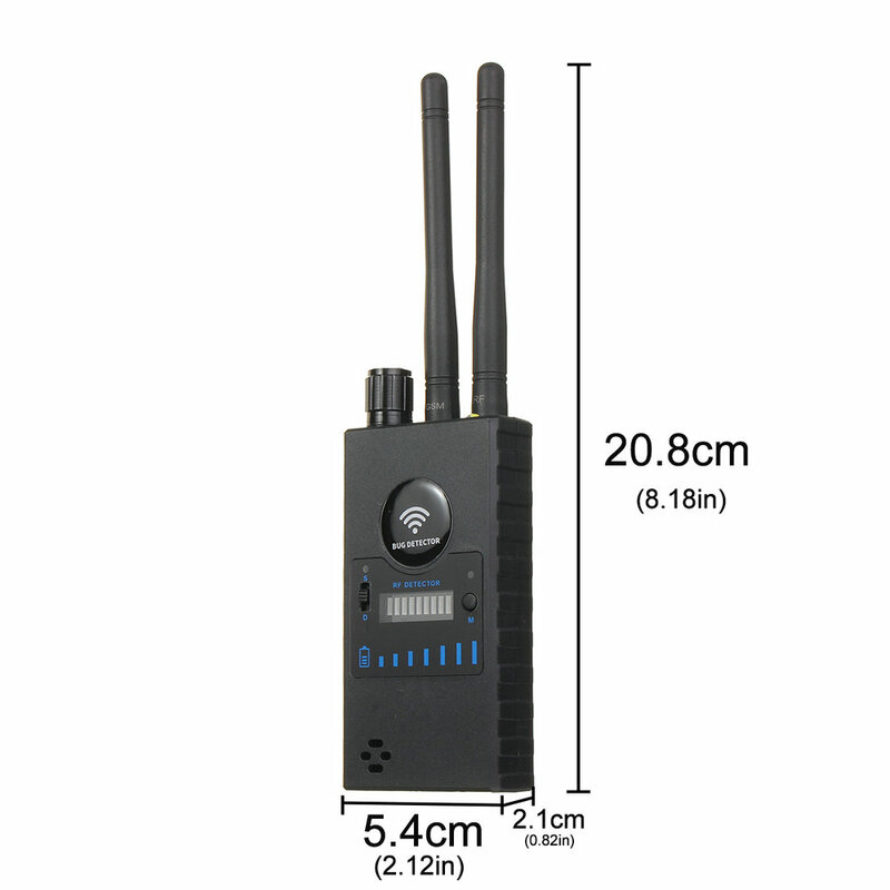 Antena Ganda Anti-mata-mata GPS Magnetik Nirkabel Kamera Mini Detektor Sinyal Otomatis Pencari Racker Frekuensi Memindai Penyapu Melindungi