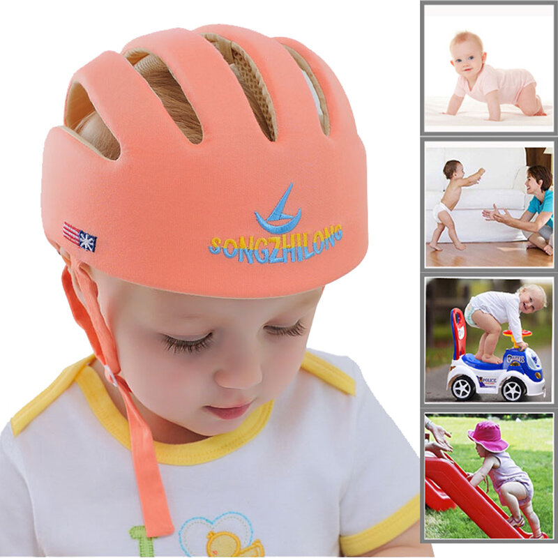 Chapéu protetor de segurança para crianças, proteção infantil anticolisão para crianças aprendendo a andar, chapéu protetor macio para crianças