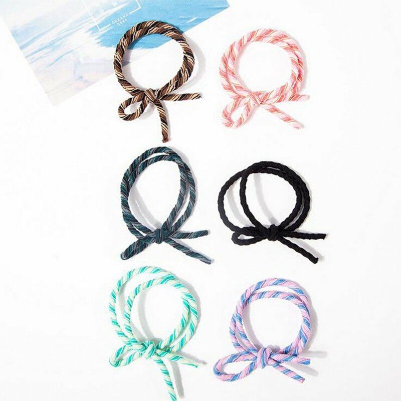 Cuerda Simple para el pelo para mujer, banda de goma pequeña para la cabeza, Anillo para el pelo coreano, funda para la cabeza, Multicolor
