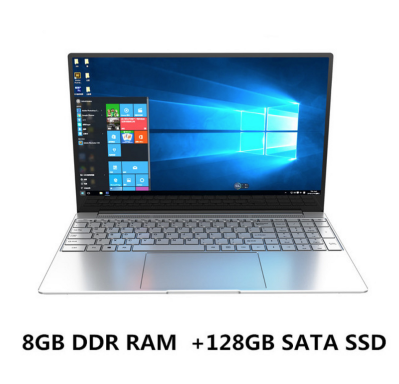 Laptop 15.6 pollici 8G RAM 128G 256G 512G 1TB SSD ROM Notebook Computer intel Core Quad Windows 10 Ultrabook per ufficio studenti