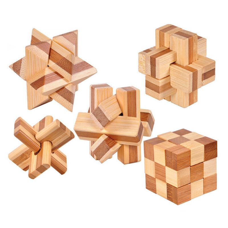 Holz Kong Ming Schloss Lu Ban Lock IQ Gehirn Teaser Pädagogisches Spielzeug für Kinder Kinder Montessori 3D Puzzles Spiel Entsperren spielzeug Erwachsene