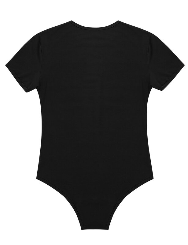 Men's Short Sleeve Leotard Top One Piece Press Button Crotch Shirt Bodysuit Romper Snappies Pajamas Undershirt