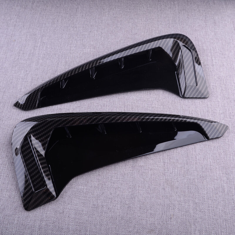 2 قطعة/المجموعة ألياف الكربون الأسود الجانب ماركر الحاجز الهواء الجناح تنفيس غطاء الكسوة صالح ل BMW X5 F15 X5M F85 2014 2015 2016 2017 2018