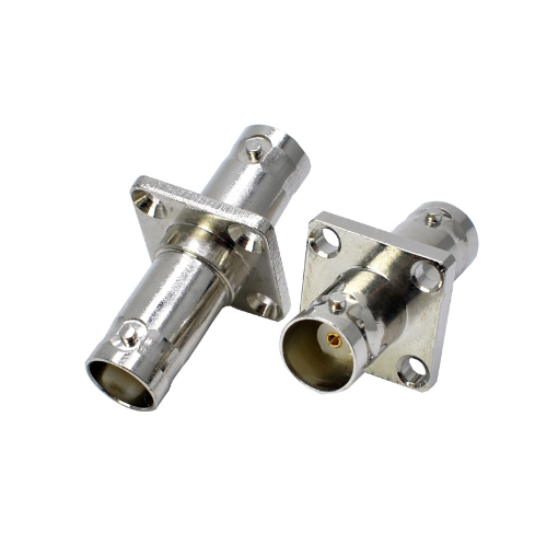 1pcs Q9 BNC Female To BNC Female Plug 4 Hole Flange Panel Mount Nickel Brass RF Coaxial  Connector Adapters